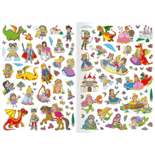 Omalovánka A4 se samolepkami - Pohádky