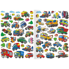 Omalovánka A4 se samolepkami - Autíčka