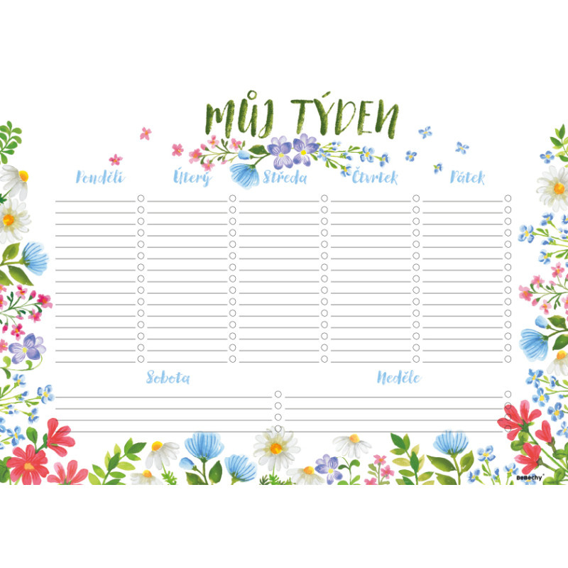 Plánovač týdenní A4 - Luční