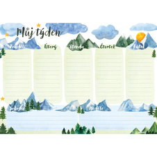 Plánovač týdenní A4 - Hory