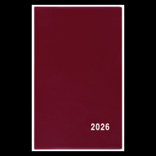 Diář kapesní PVC - čtrnáctidenní / bordó