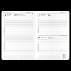 Diář NORA - A5 / denní / červená