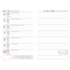 Diář VARIO Matragi - týdenní kapesní / red