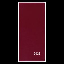 Diář kapesní PVC - měsíční / bordó