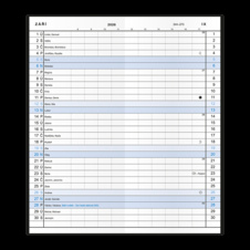 Diář kapesní PVC - měsíční / bordó