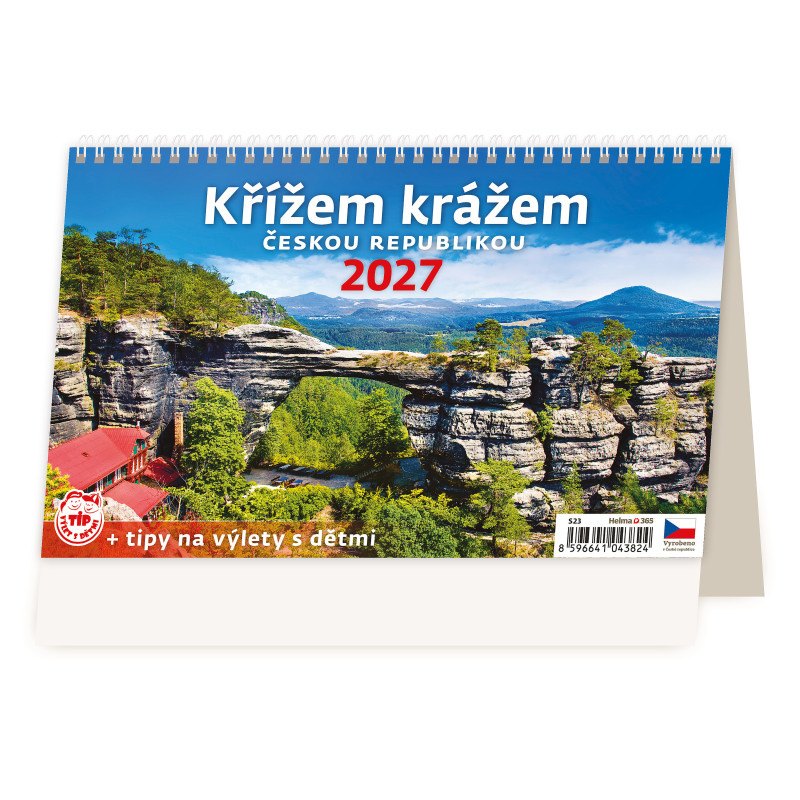 Kalendář stolní - Křížem krážem ČR / S23