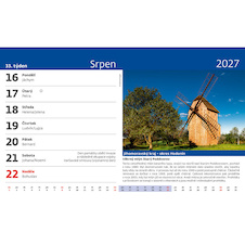Kalendář stolní - Křížem krážem ČR / S23