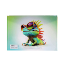 Desky s drukem A4 crazy animals - chameleon