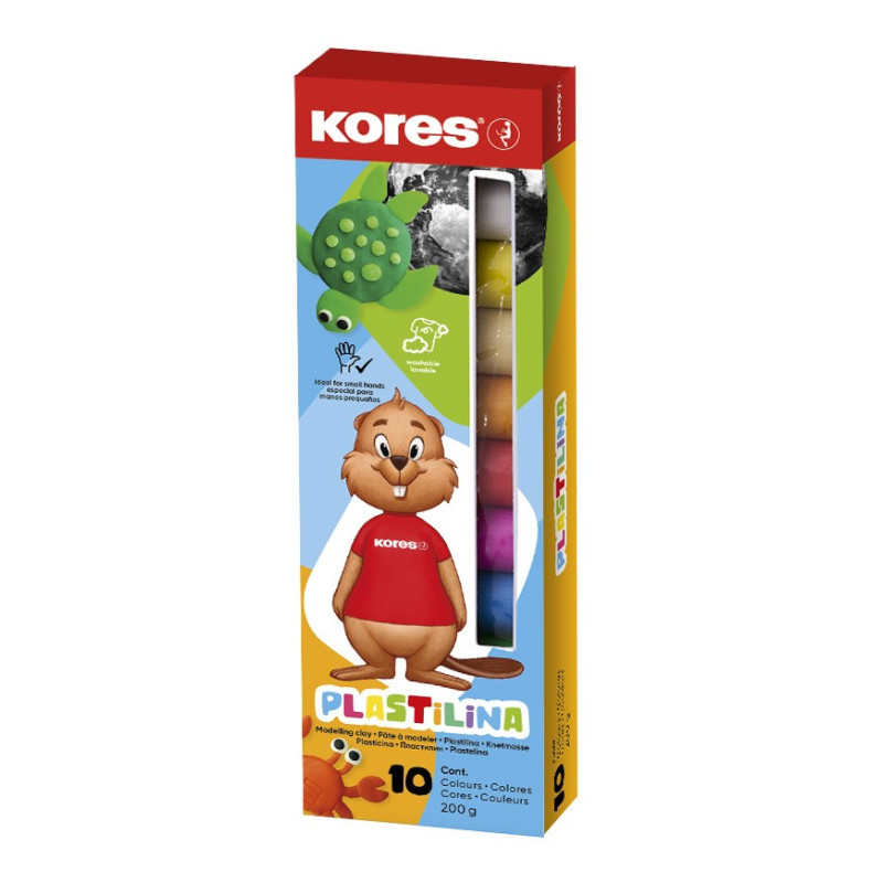 Plastelína Kores - 10 barev / 200 g