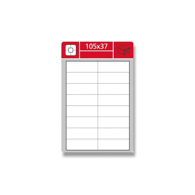 Print etikety A4 pro laserový a inkoustový tisk - 105x37 mm / snímatelné