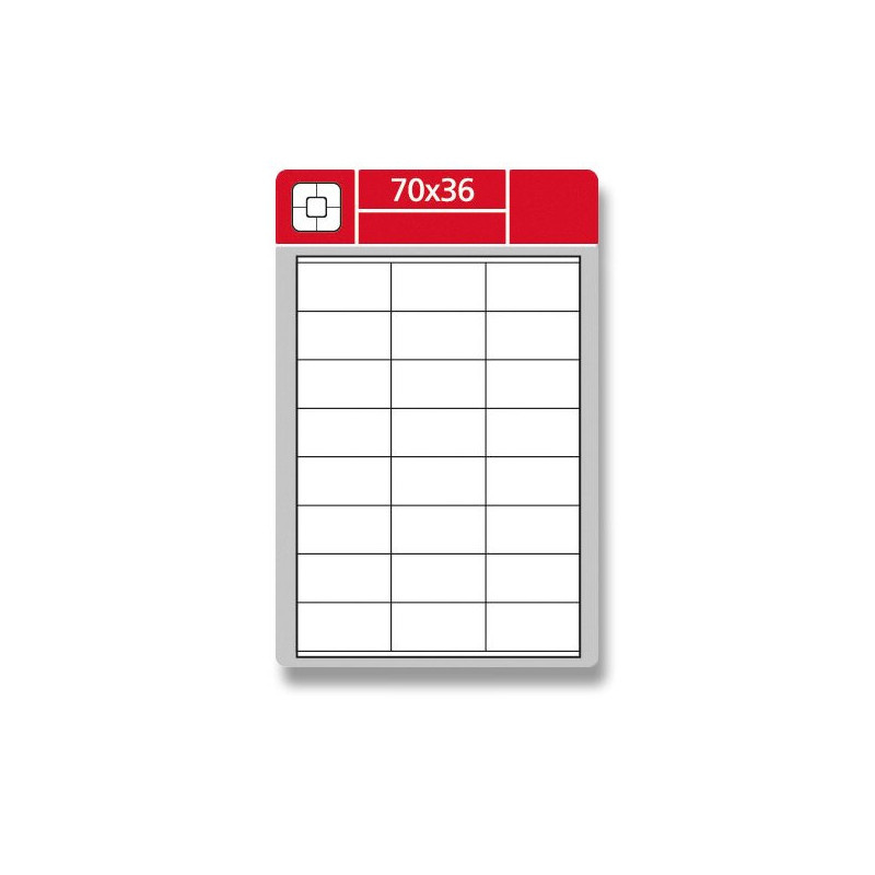 Print etikety A4 pro laserový - 70 x 36 mm / lesklé