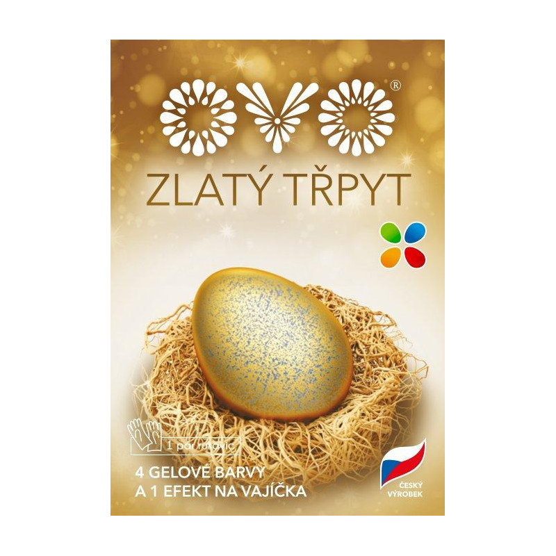 Gelové barvy na vajíčka OVO® - efekt zlatý třpyt