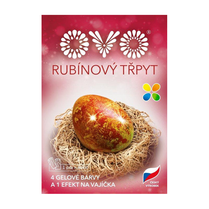 Gelové barvy a vajíčka OVO® - efekt rubínový třpyt