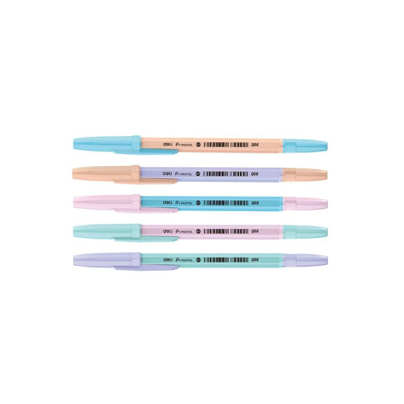 Kuličkové pero DELI - pastelový mix