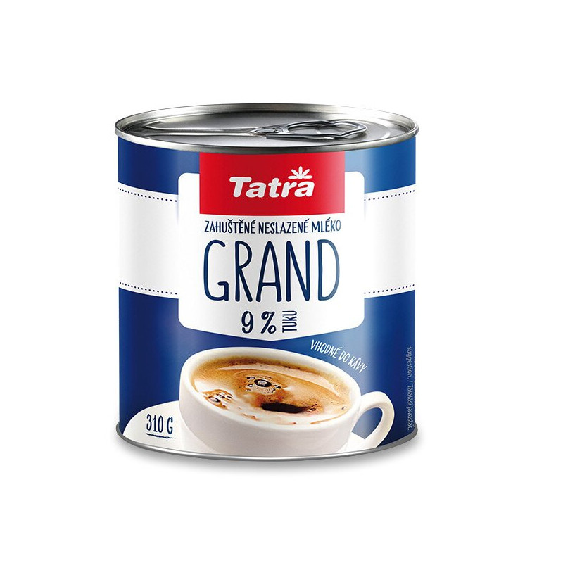 Tatra Grand 9% zahuštěné neslazené mléko - 310 g