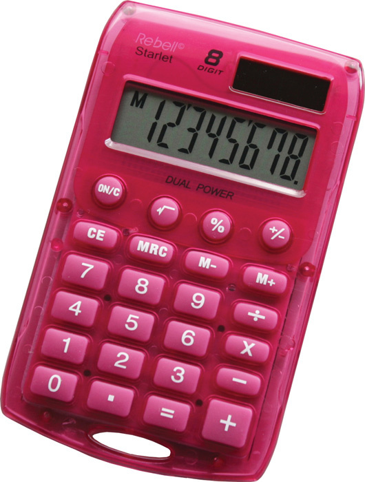 Rekenmachine Casio basisschool roze