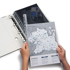 Rychlovázací nasouvací lišty - kapacita 60 listů / eurozávěs / čirá