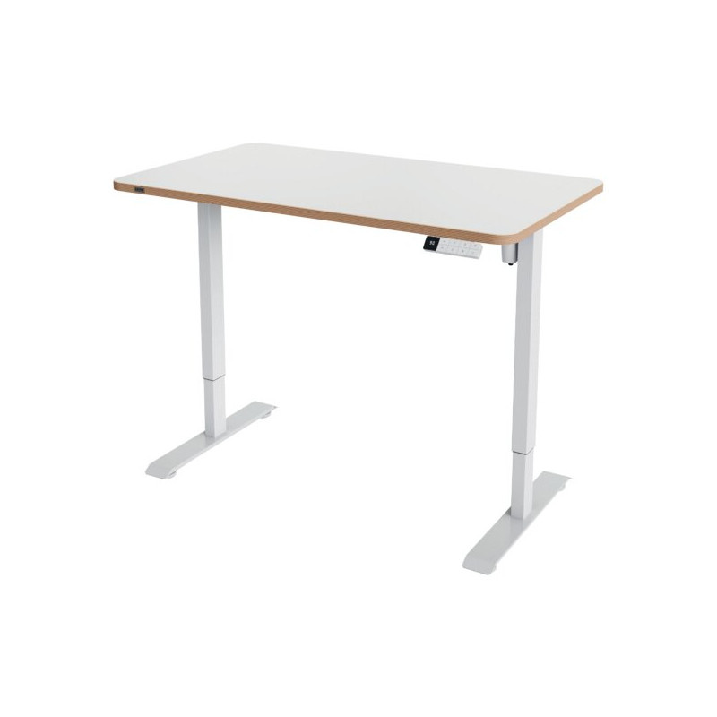 Výškově nastavitelný elektrický stůl Leitz Ergo – 120 x 70 cm / bílá