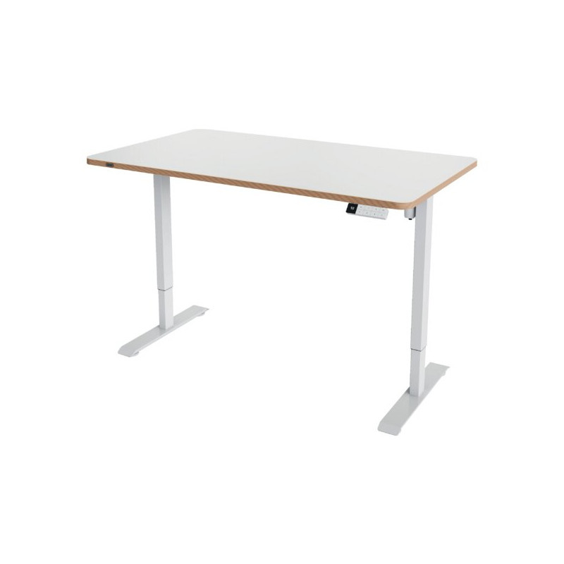 Výškově nastavitelný elektrický stůl Leitz Ergo – 140 x 80 cm / bílá