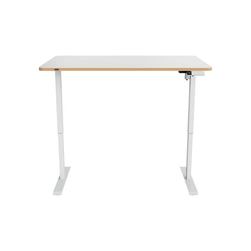 Výškově nastavitelný elektrický stůl Leitz Ergo – 140 x 80 cm / bílá