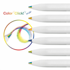 Pastelky APLI Color Click Rainbow - 6 barev + ořezávátko