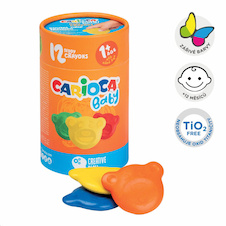 Voskové pastelky Baby Teddy - 12 ks / mix barev