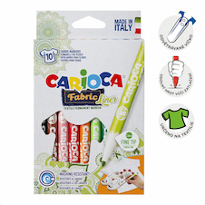 Popisovače Carioca na textil - 10 ks