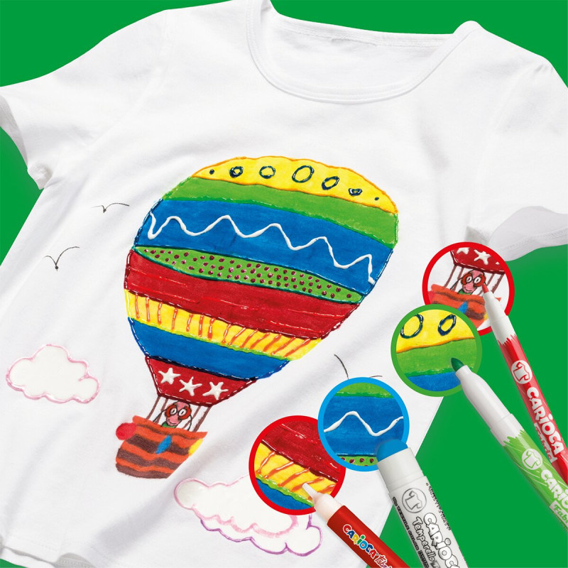Popisovače Carioca na textil - 10 ks