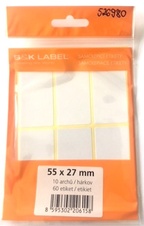 Samolepicí etikety v sáčku - 55 x 27 mm / 60 etiket