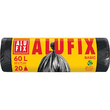 Pytle do koše Alufix Basic - 100x125cm / 240l / 20my / 10ks / černá