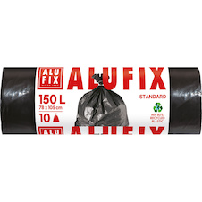 Pytle do koše Alufix Standard - 70x100cm / 110l / 23my / 10ks / černá