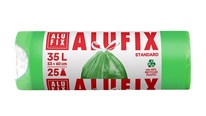 Pytle do koše Alufix Standard stahovací - 50x60cm / 35l / 14my / 25ks / zelená