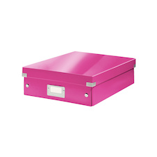 Organizační box Leitz Click&Store - velikost M / růžová