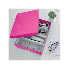 Organizační box Leitz Click&Store - velikost M / růžová