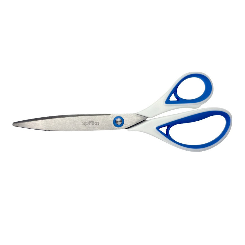 Nůžky Spoko kancelářské - bílomodrá / 23 cm