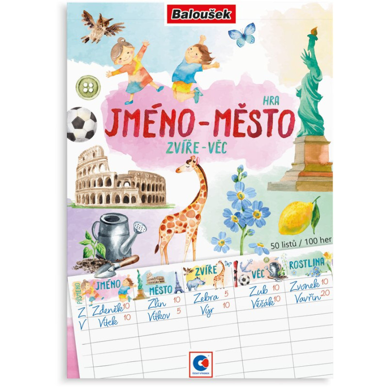 Hra Jméno, město - A5
