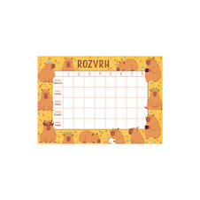 Rozvrh hodin A5 - Kapybary