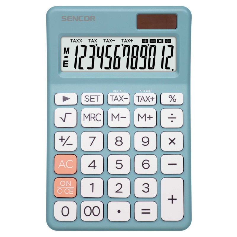 kalkulačka Sencor SEC 381 TAX - 12 míst / modrá