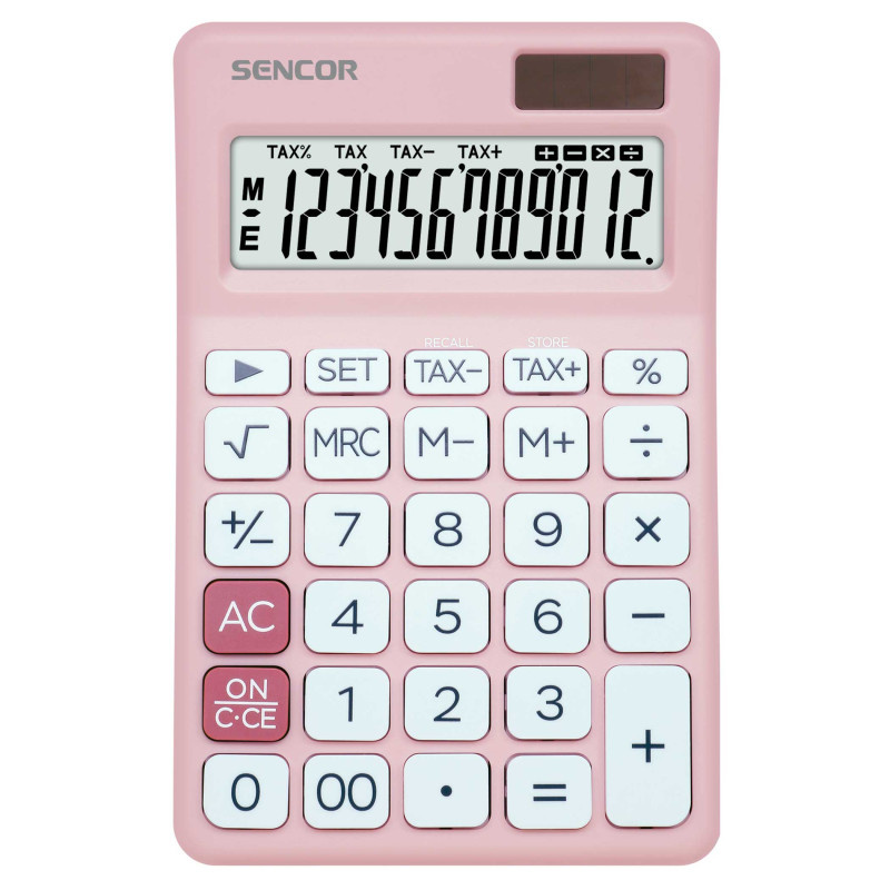 kalkulačka Sencor SEC 381 TAX - 12 míst / růžová