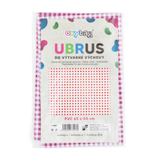 Ubrus PVC - červené káro / 65 x 50 cm