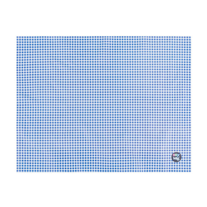Ubrus PVC - modré káro / 65 x 50 cm