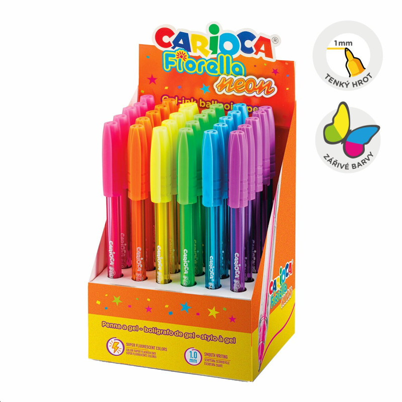 Kuličkové pero Carioca Fiorella - mix neon