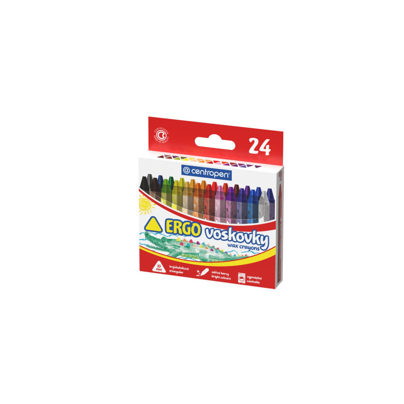 Pastelky voskové Centropen 9531 trojhranné - 24 barev