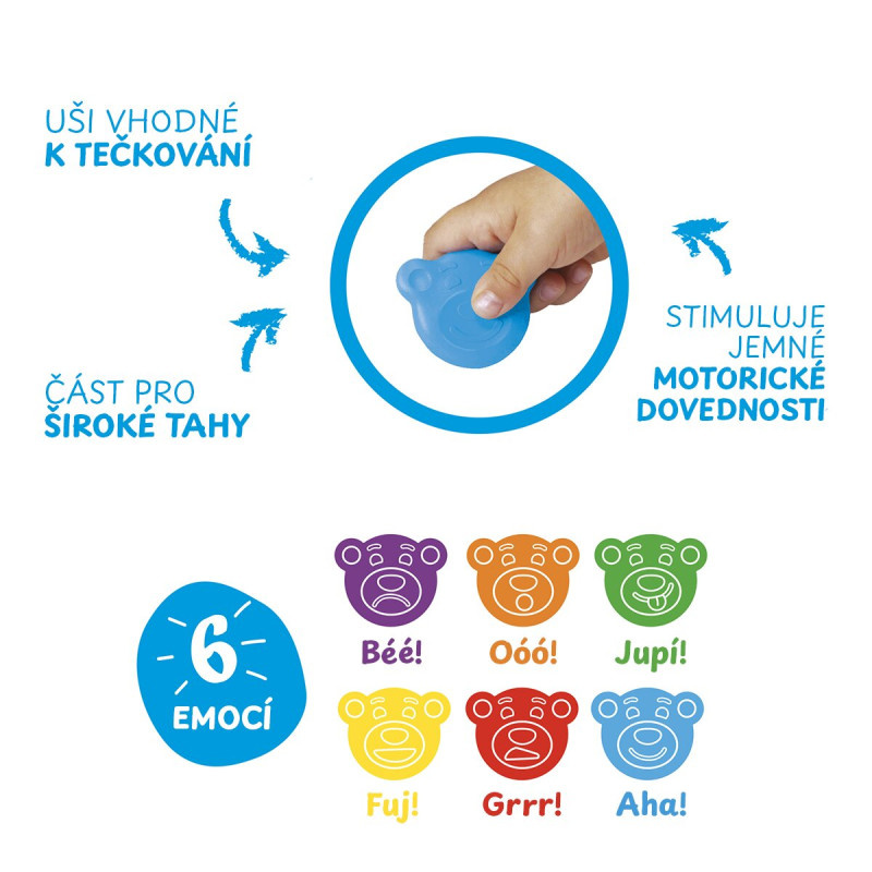 Voskové pastelky Baby Teddy - 48 ks / mix barev