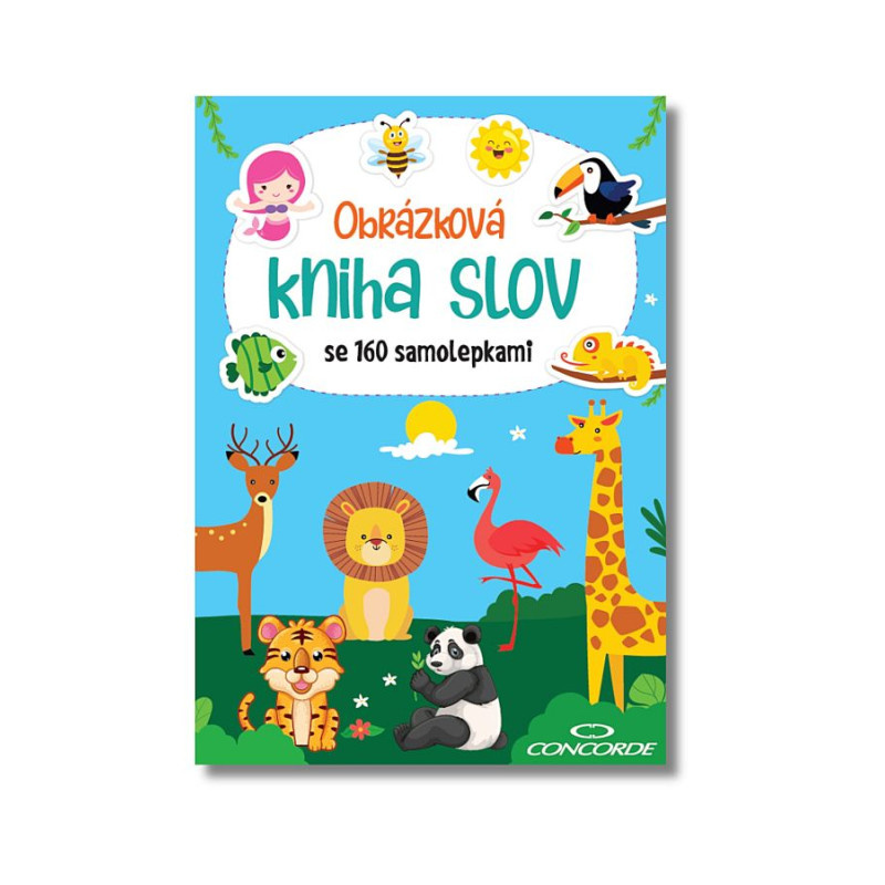 Obrázková kniha slovo CONCORDE se samolepkami