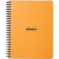 Blok kroužkový Clairefontaine Rhodia A5+ - čtvereček / 80 listů / oranžová