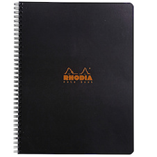 Blok kroužkový Clairefontaine Rhodia A4+ - čtvereček / 80 listů / černá
