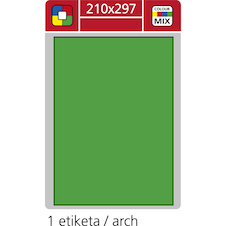 Print etikety A4 pro laserový a inkoustový tisk - 210 x 297 mm (1 etiketa/ arch) zelená