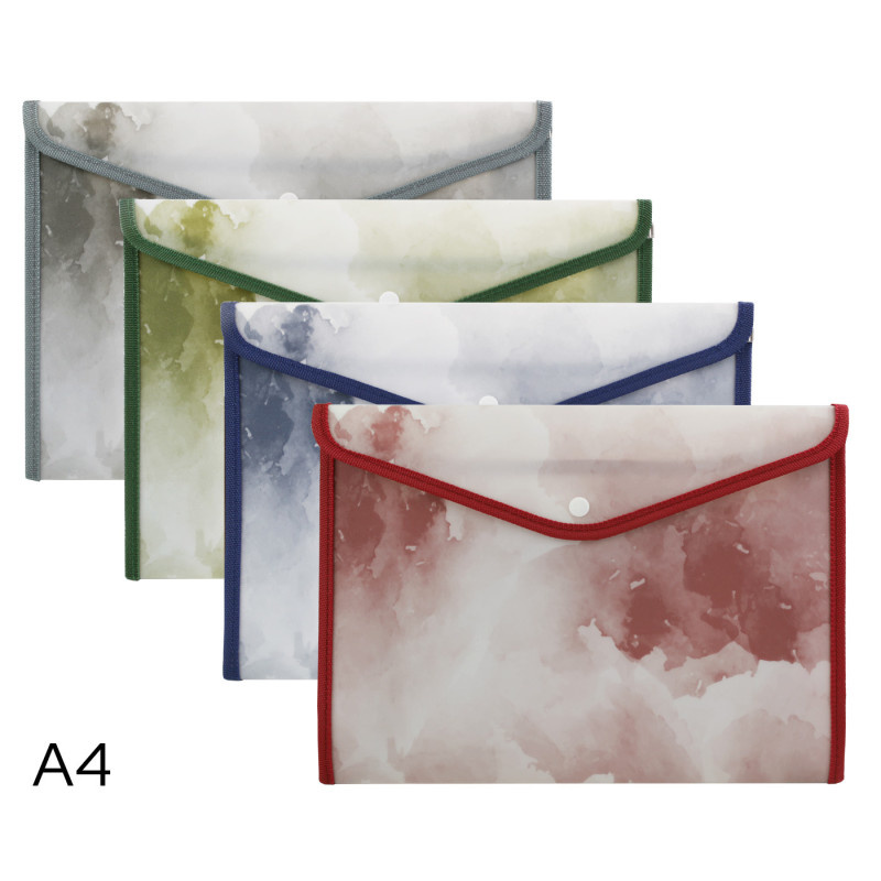 Spisové desky s drukem A4 Luma Clouds - mix / obšité s klopou