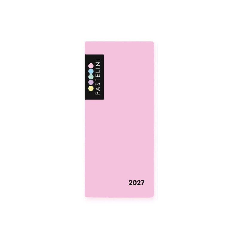 Diář kapesní PVC PASTELiNI - měsíční / růžová